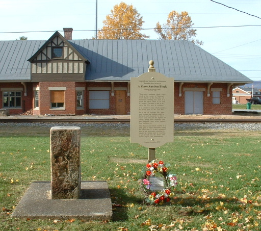 The Ol' Auction Block in Luray, Virginia, reportedly used for auctioning slaves in the 19th century.